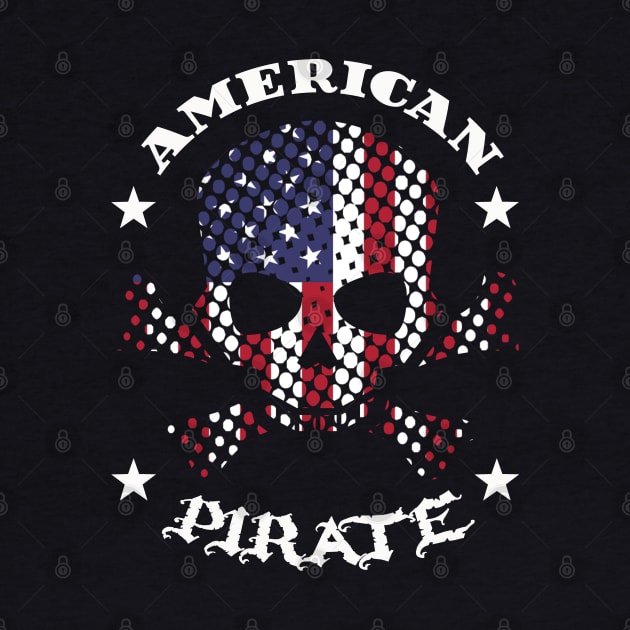 Flag Skull American Pirate by Capital Blue